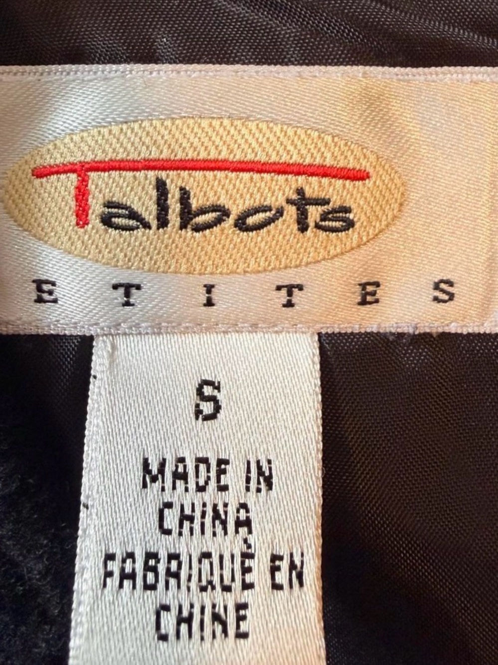 Talbots Black Pinafore 100% Merino Wool Sleeveless Jumper Dress VTG Size Small - Picture 6 of 7